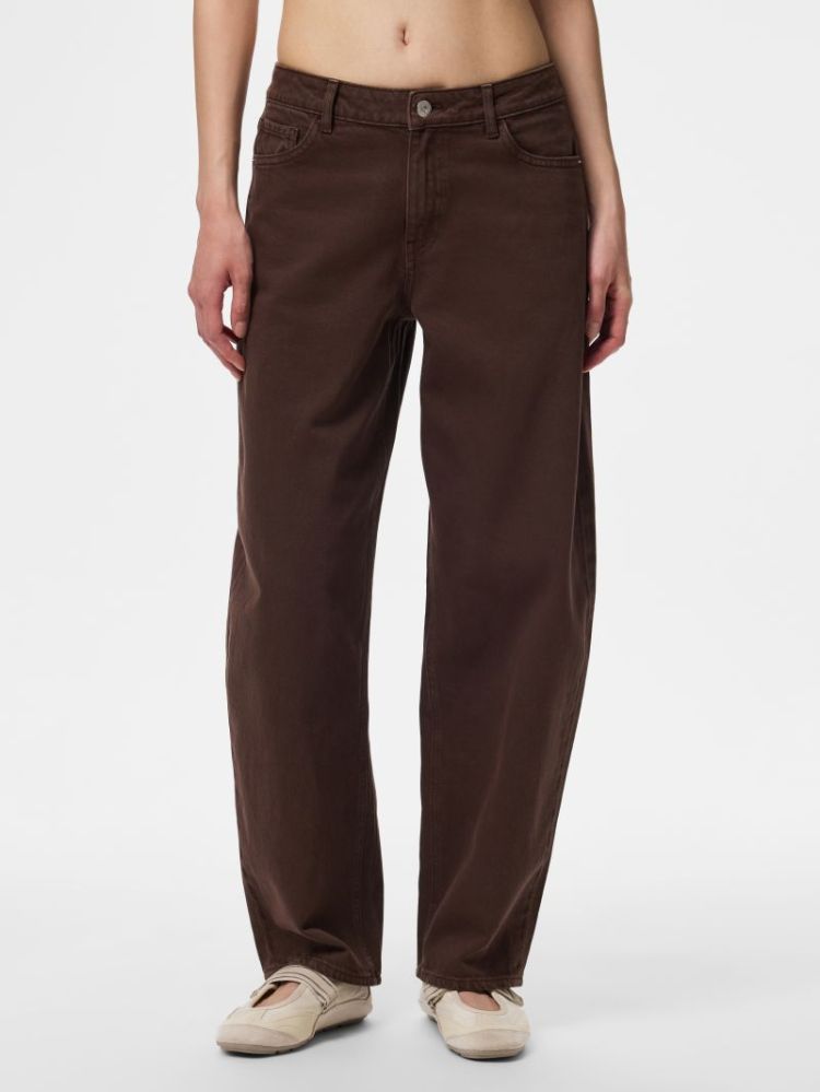 PCGRACE MW BARREL ANK JEANS NO 302664 Hot Fudg