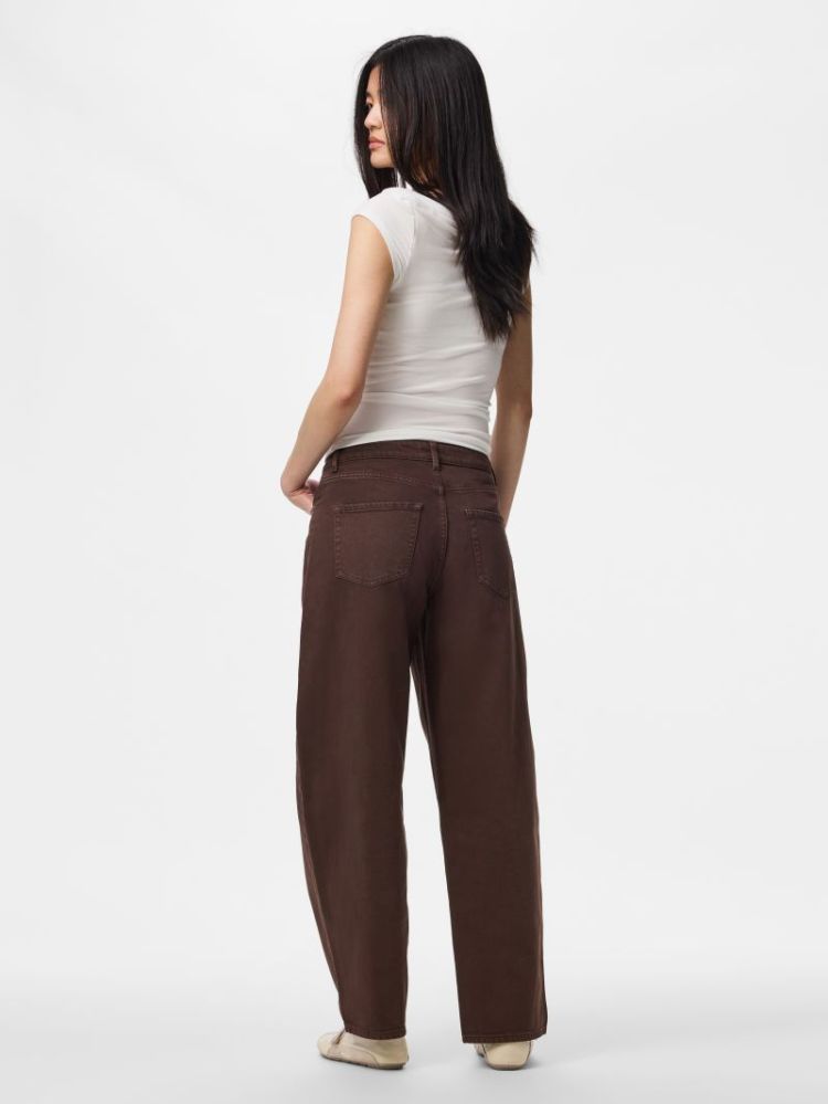 PCGRACE MW BARREL ANK JEANS NO 302664 Hot Fudg