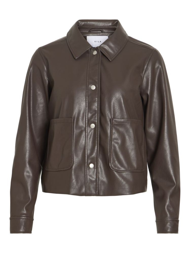 VIHELLIUM SHORT JACKET - NOOS 196326 Coffee B