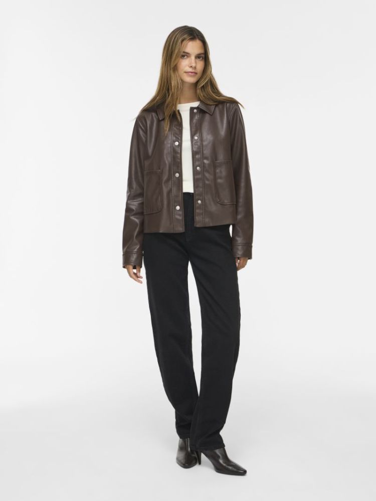 VIHELLIUM SHORT JACKET - NOOS 196326 Coffee B