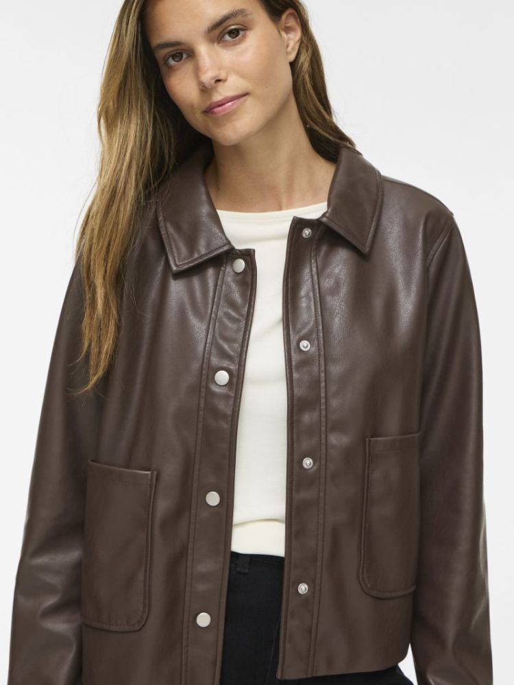 VIHELLIUM SHORT JACKET - NOOS 196326 Coffee B