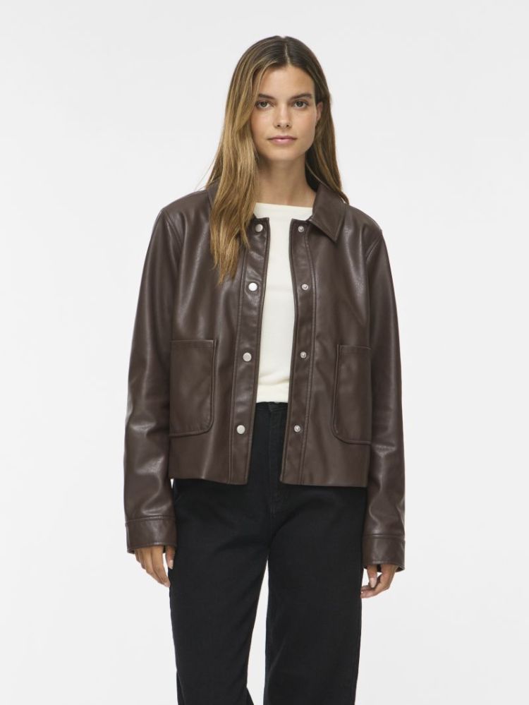 VIHELLIUM SHORT JACKET - NOOS 196326 Coffee B