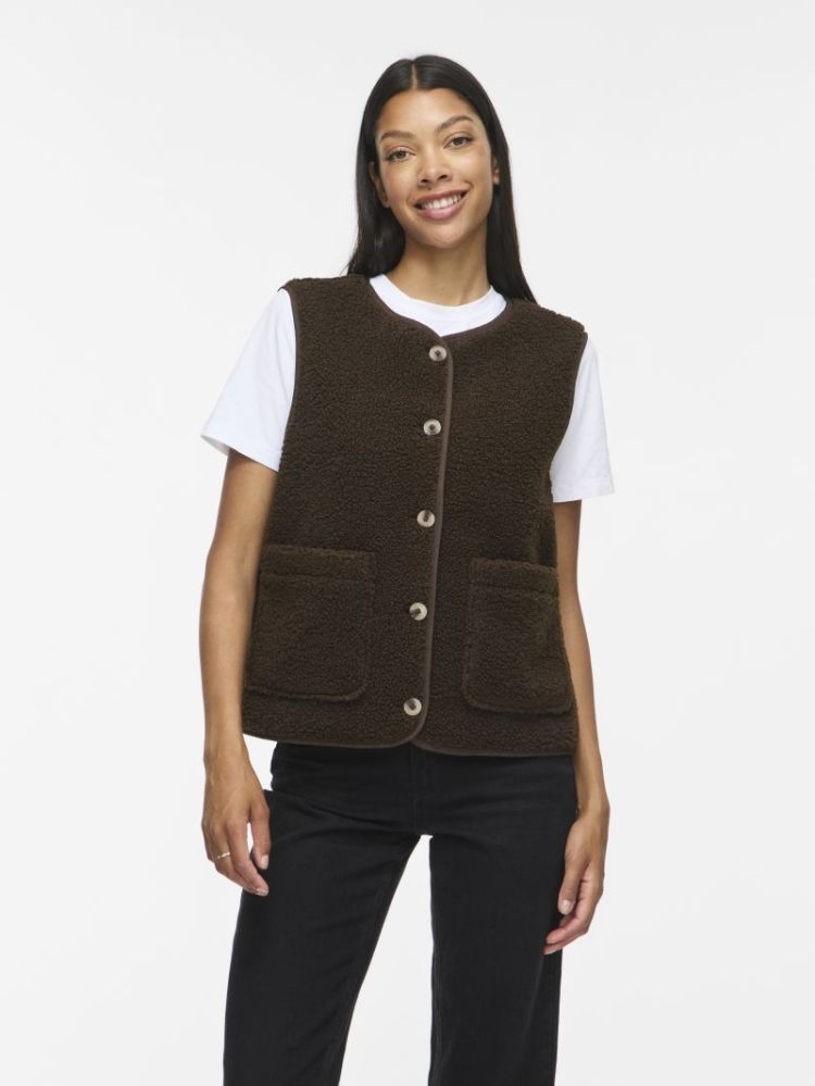 VIADA TEDDY WAISTCOAT - NOOS 196326 Coffee B