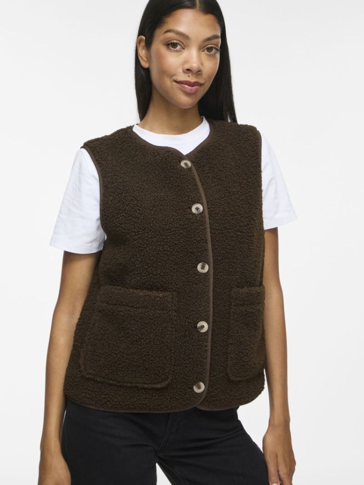 VIADA TEDDY WAISTCOAT - NOOS 196326 Coffee B