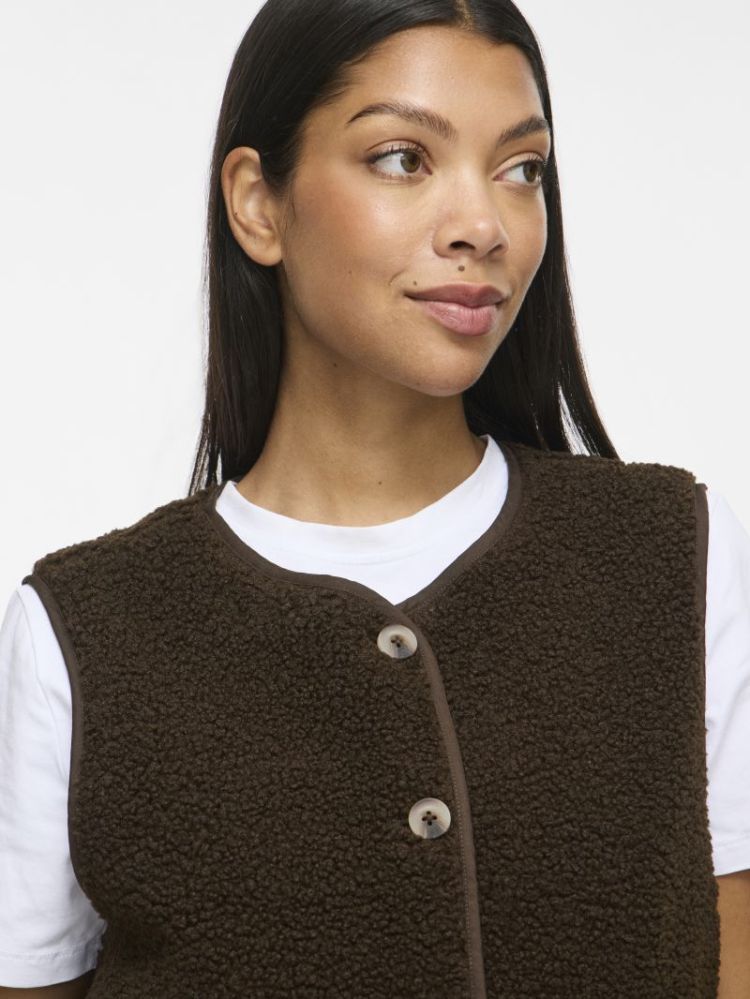 VIADA TEDDY WAISTCOAT - NOOS 196326 Coffee B