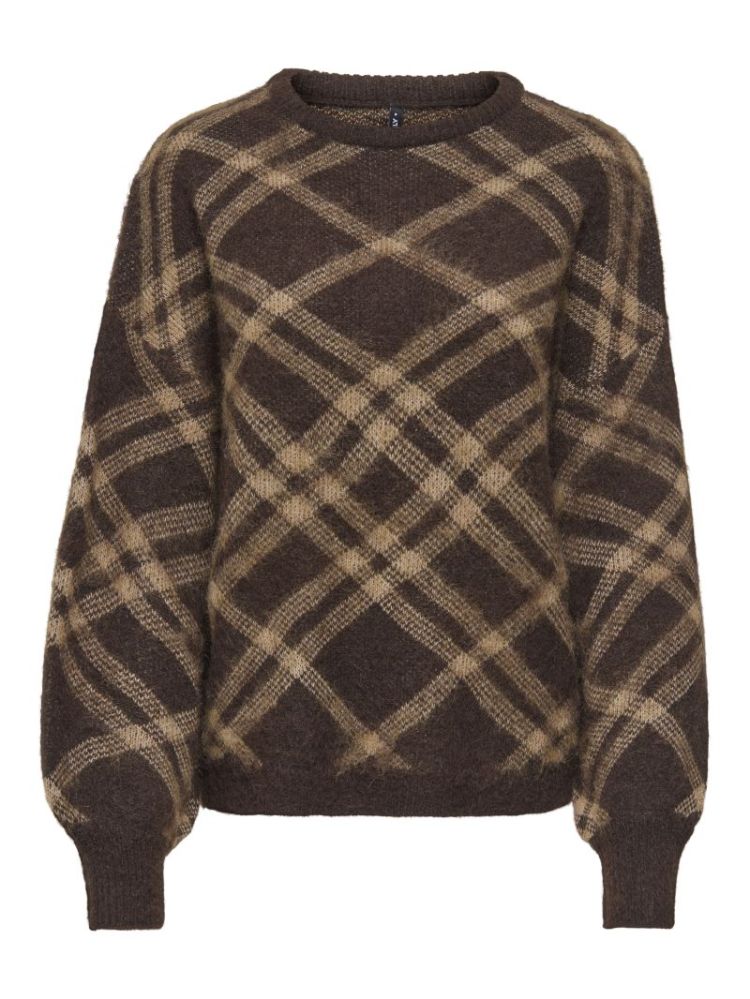 ONLNOEME LIFE LS JQ O-NECK NOO 286415007 Choco