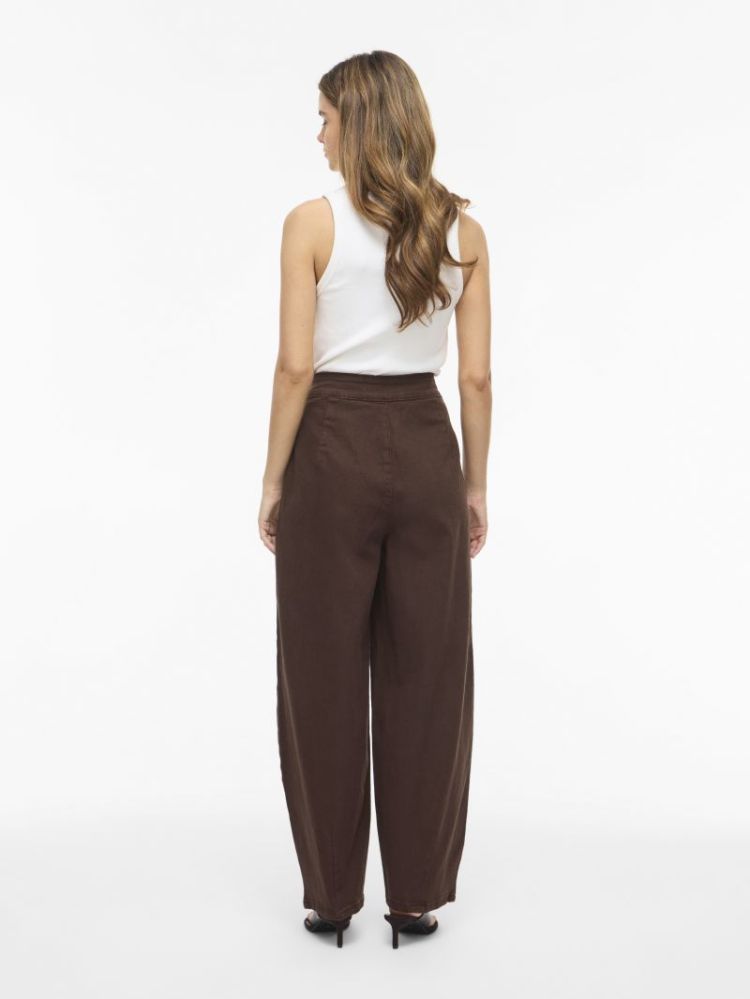VICHIA HW BARREL JEANS 196326 Coffee B