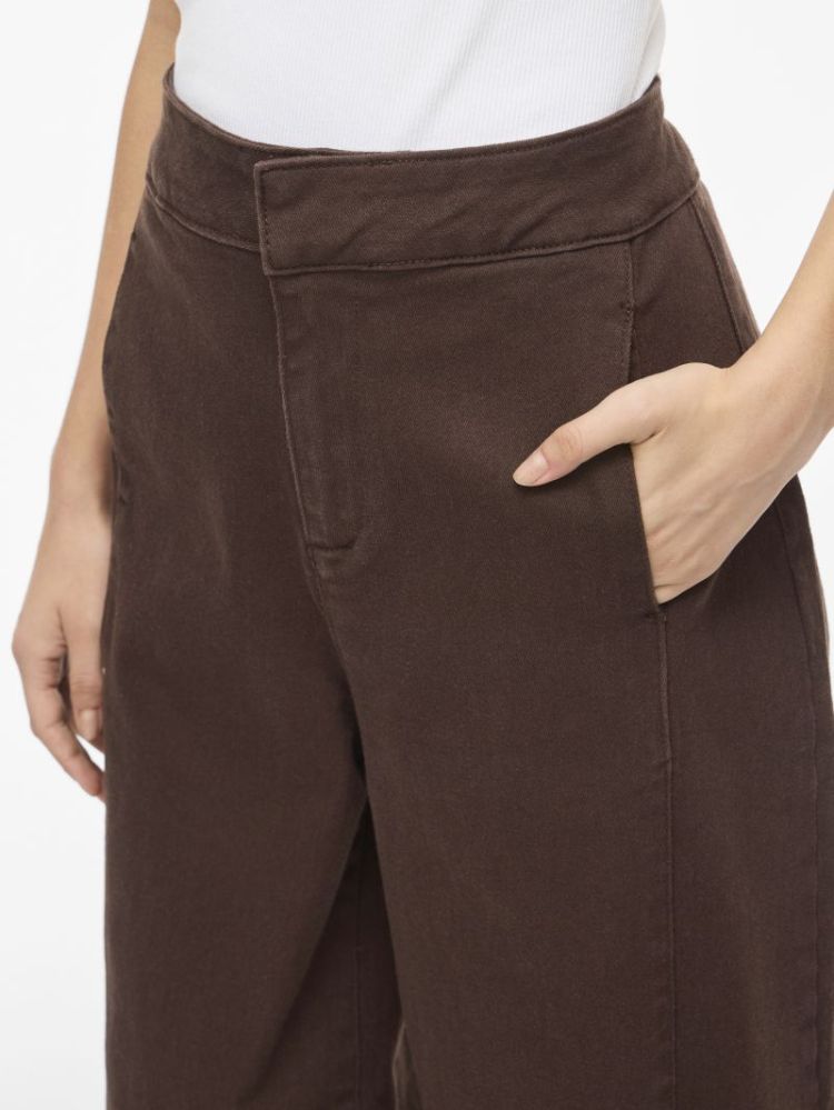 VICHIA HW BARREL JEANS 196326 Coffee B