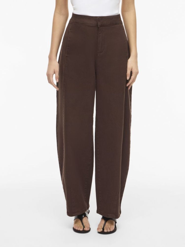 VICHIA HW BARREL JEANS 196326 Coffee B