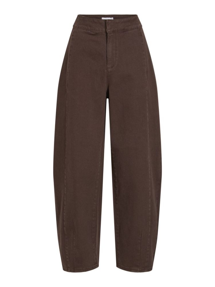 VICHIA HW BARREL JEANS 196326 Coffee B