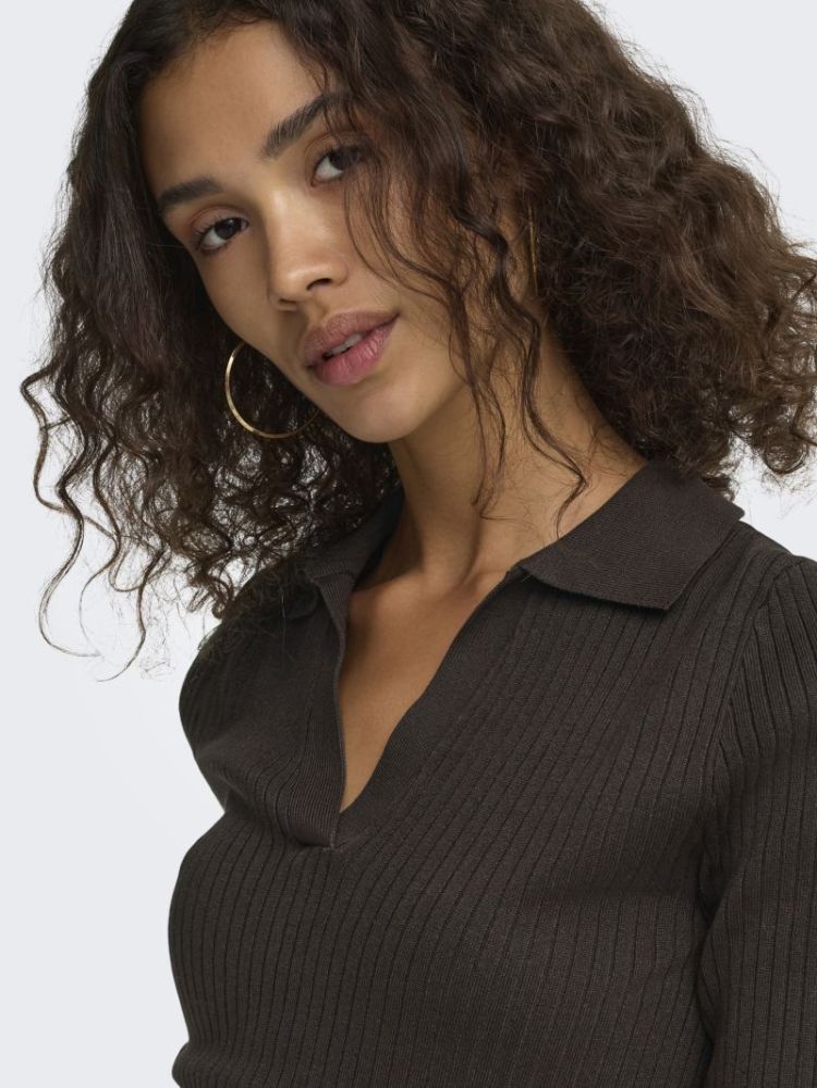 ONLKAYA LS POLO KNT NOOS 244915 Chocolat