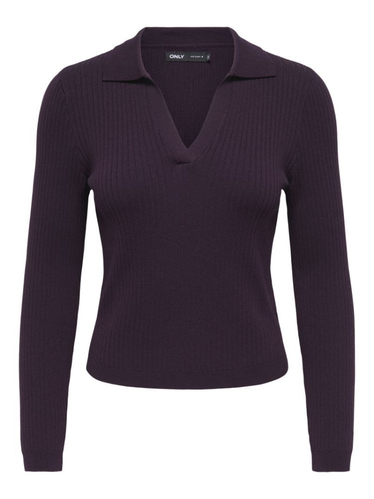 ONLKAYA LS POLO KNT NOOS 177952 Plum Per