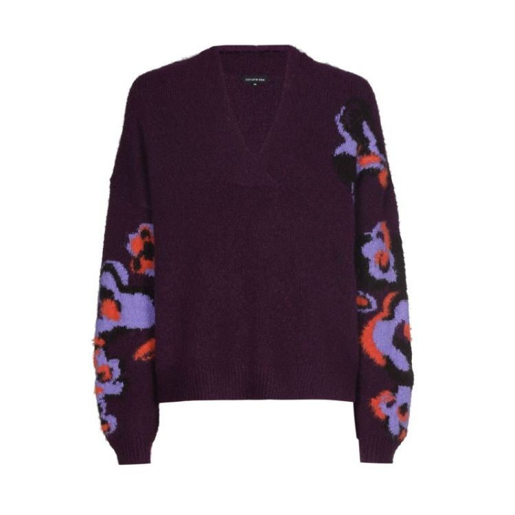 Winterse pull met bloemdetail 59 Multi Color