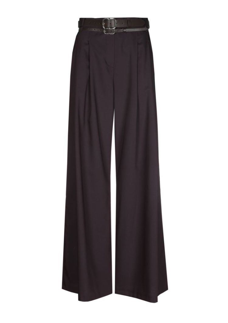 Elegante broek met dubbele rie 53 Eggplant