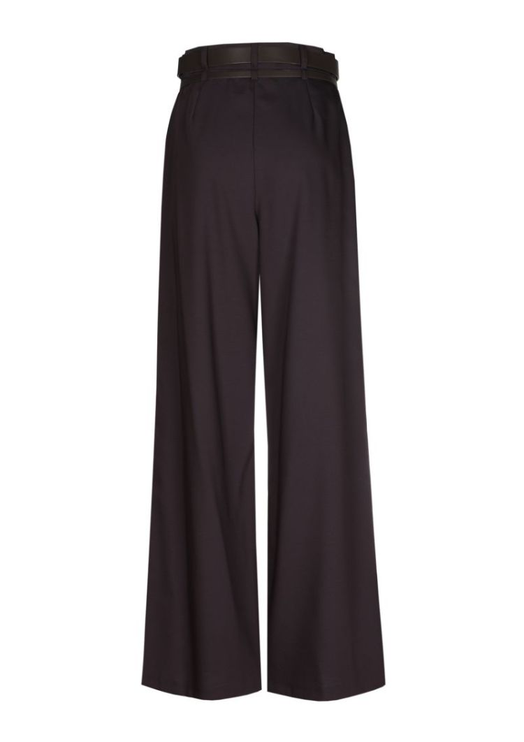 Elegante broek met dubbele rie 53 Eggplant