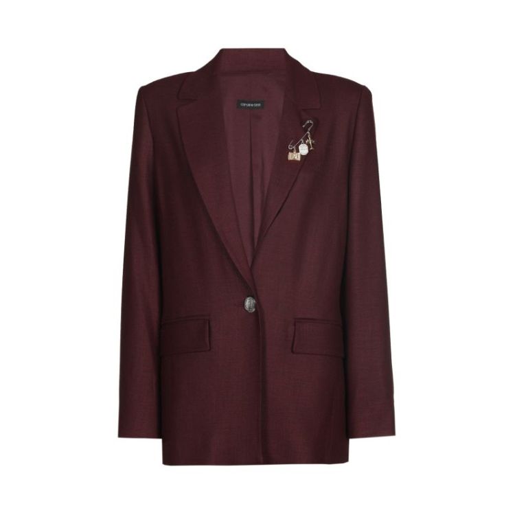 Elegante blazer met afneembaar 51 Wine Red