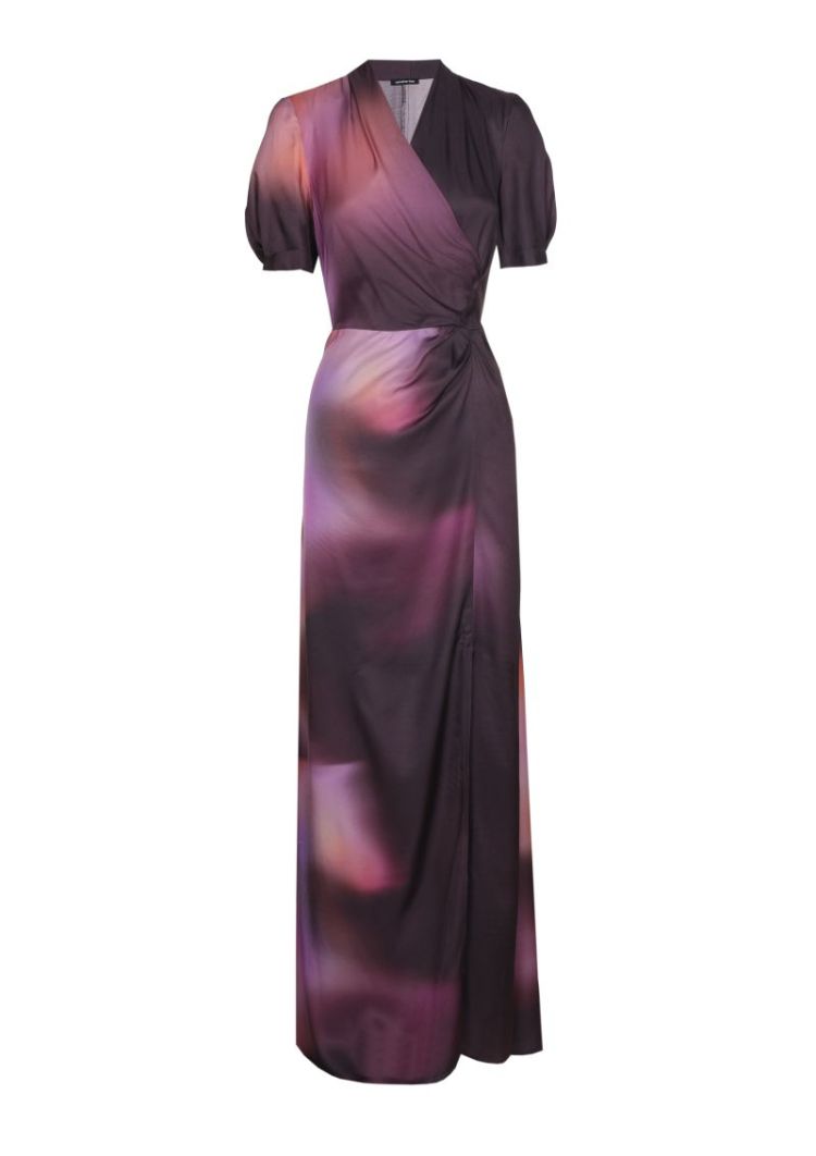 Elegante maxi-gala jurk in zij 59 Multi Color