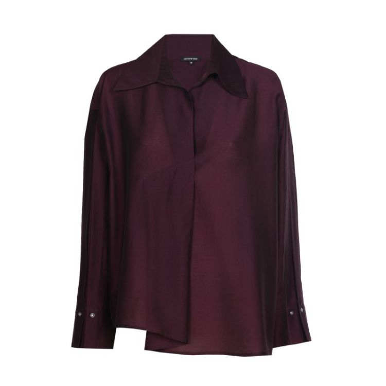 Losvallende tuniekblouse 45 Plum