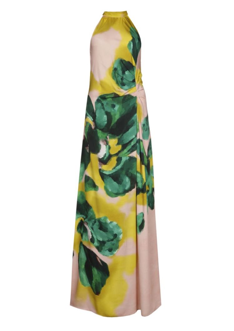 Elegante maxi-gala jurk in zij 69 Multi Color