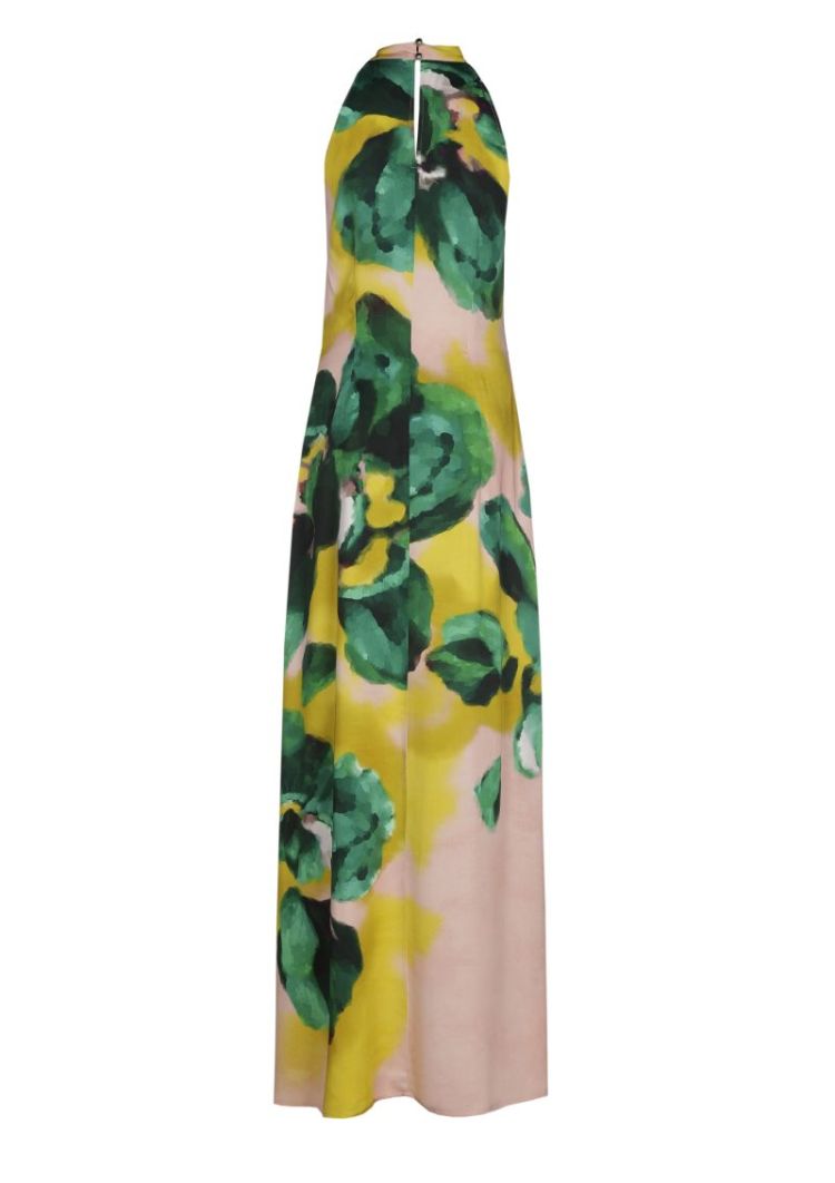 Elegante maxi-gala jurk in zij 69 Multi Color