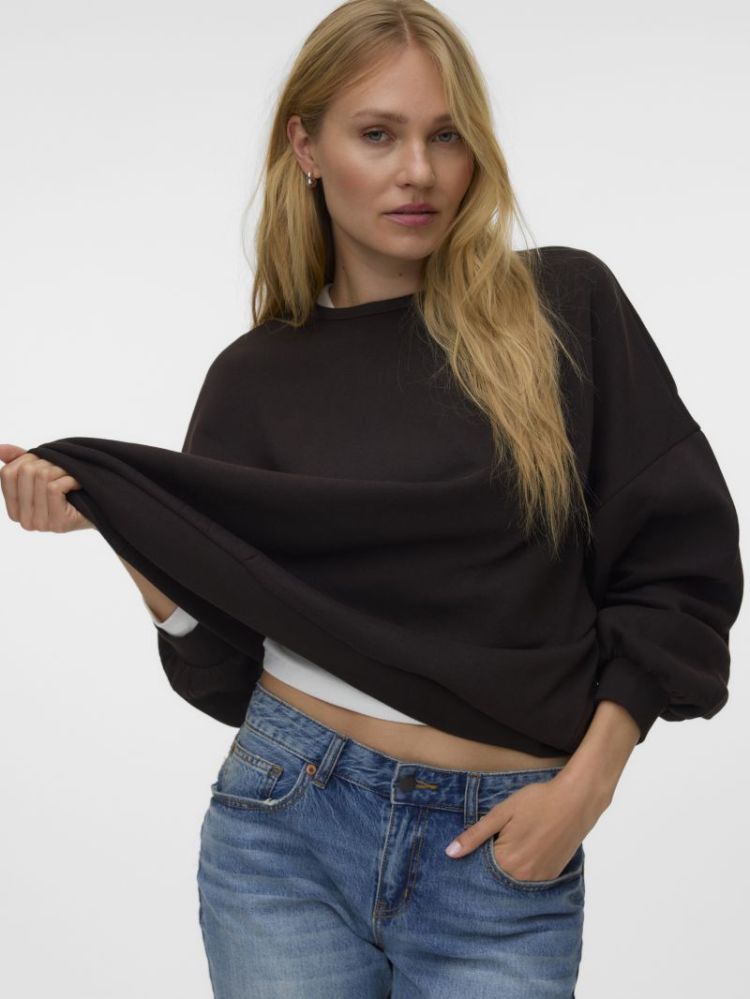 VMTEDDY MALY LS SWEATSHIRT JRS 297957 Chocolat