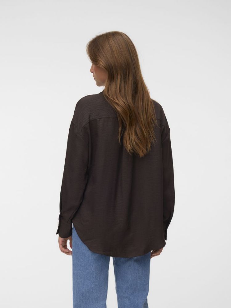 VMMELANEY QUEENY LS SHIRT WVN  297957 Chocolat