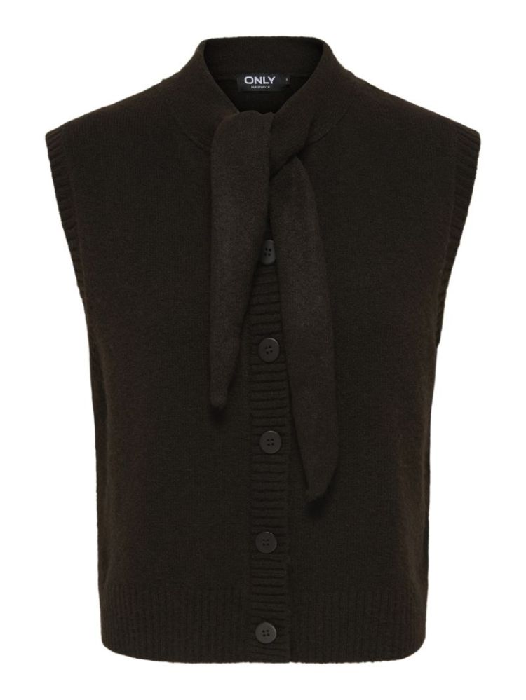 ONLMARY TIEBAND VEST KNT 244915 Chocolat