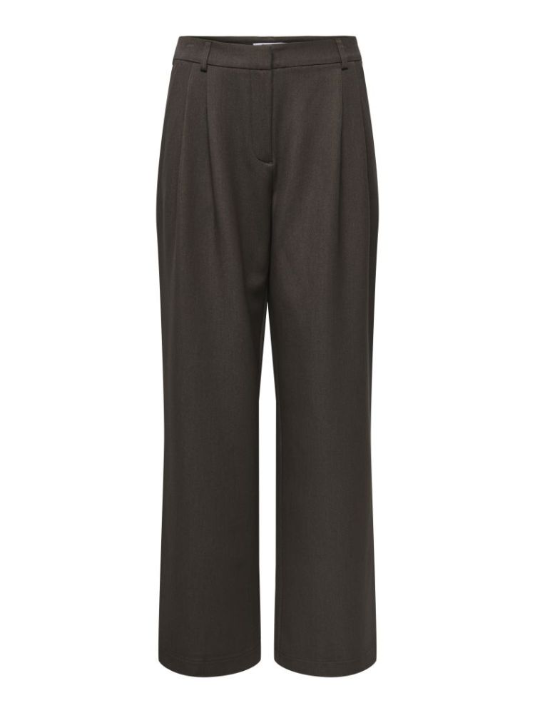 ONLHATTIE HW PLEAT STR PANT TL 244915001 Choco