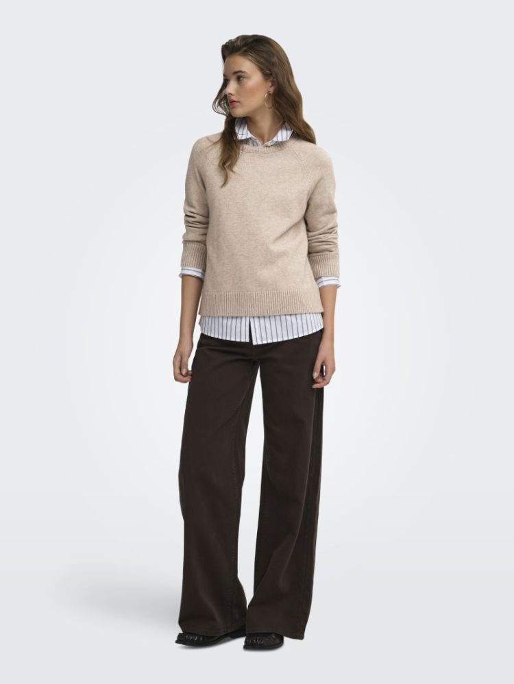 ONLPRINCESS LS O-NECK RAGLAN K 278275001 Mocha