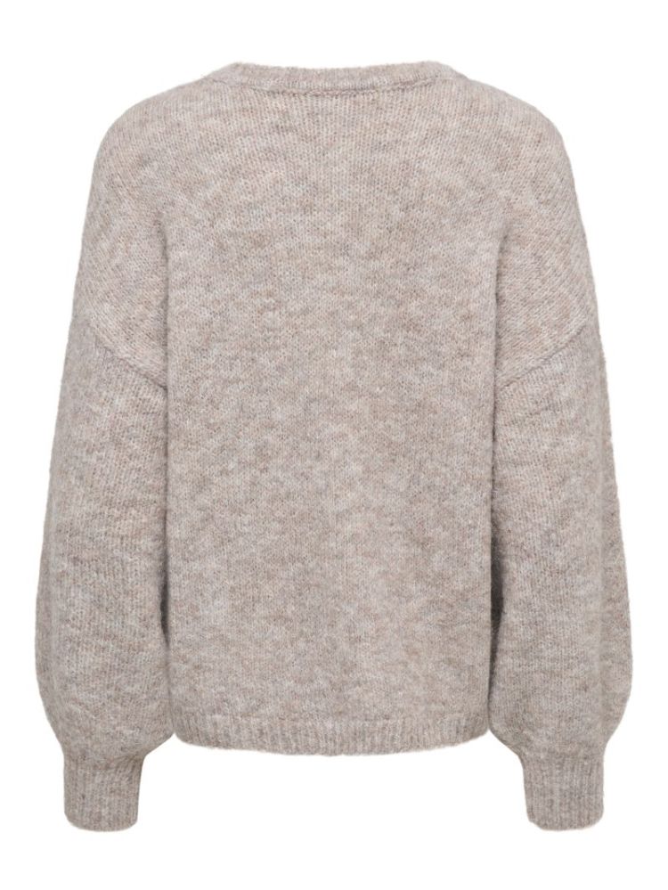 ONLNELLIE LS O-NECK KNT NOOS 278275007 Mocha
