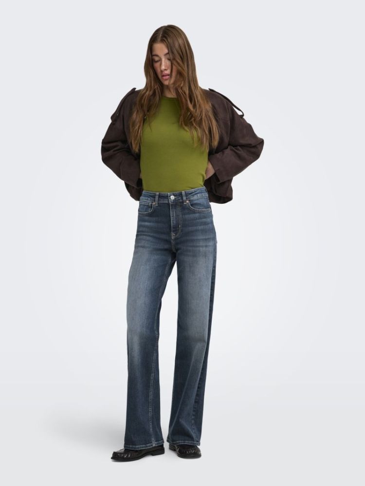 ONLMADISON BLUSH HW WIDE DNM D 177938 Dark Blu