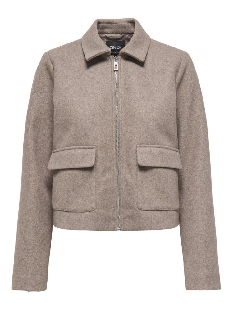 ONLVELA ZIP SHORT JACKET OTW N 198930001 Taupe