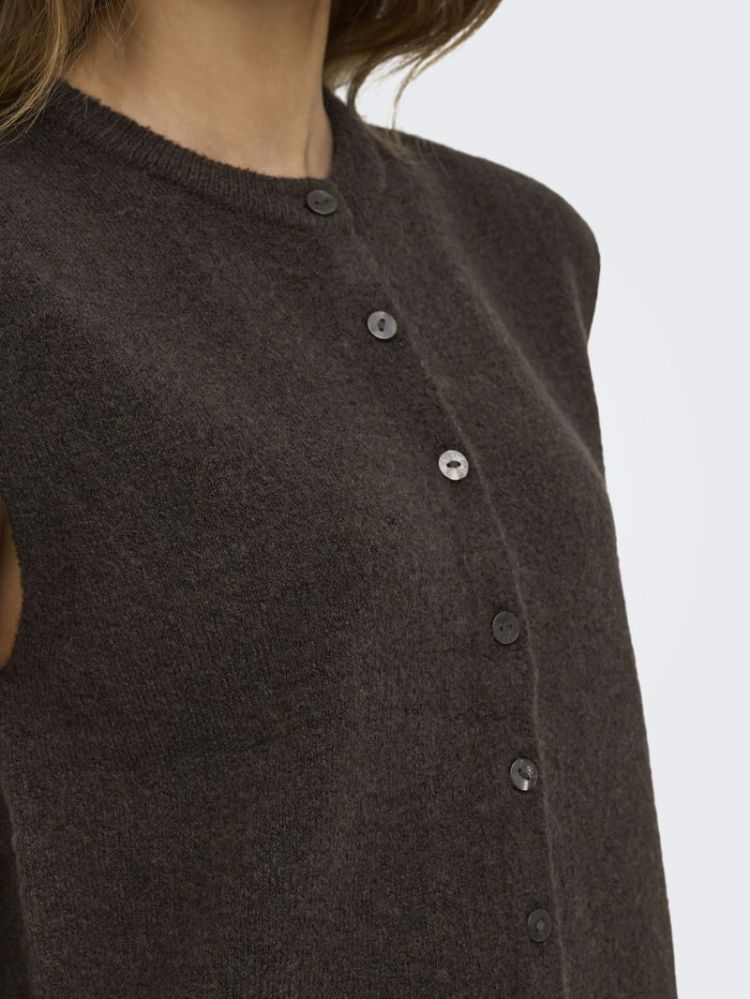 ONLSIMONI VEST KNT NOOS 237375001 Coffe