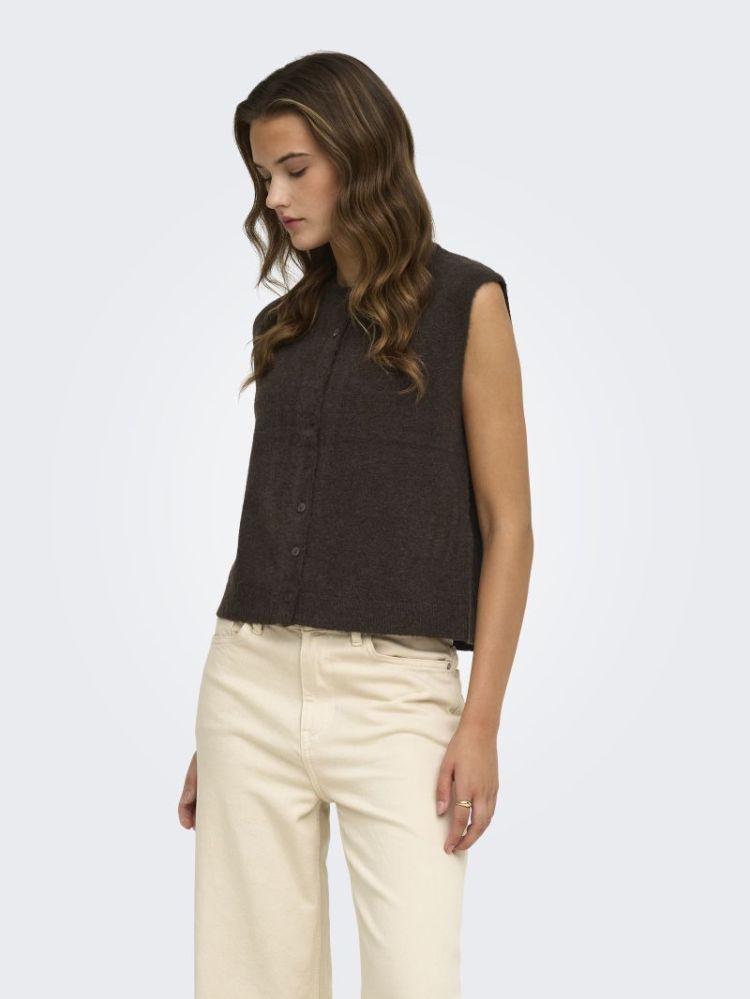 ONLSIMONI VEST KNT NOOS 237375001 Coffe