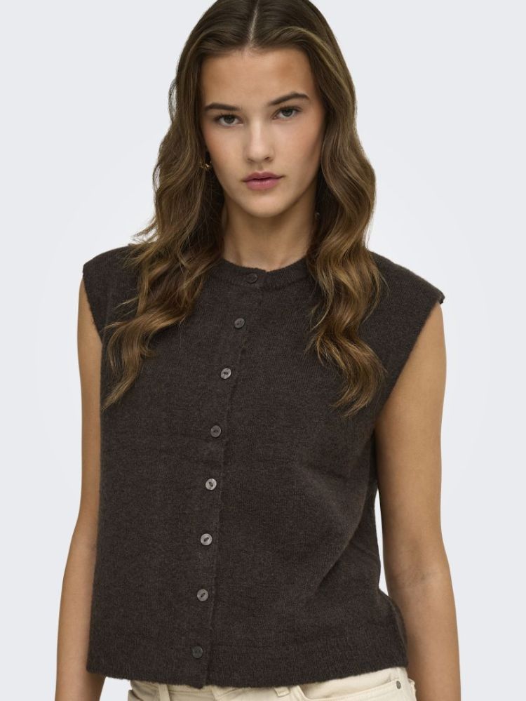 ONLSIMONI VEST KNT NOOS 237375001 Coffe