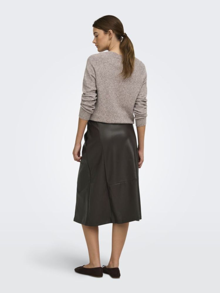 ONLFIBY MW FAUX LEATHER LONG S 244915 Chocolat