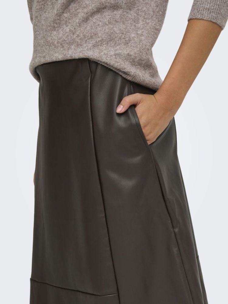 ONLFIBY MW FAUX LEATHER LONG S 244915 Chocolat