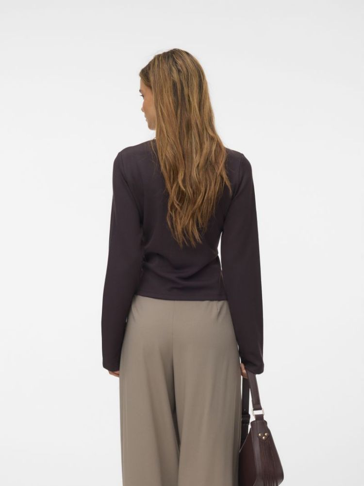 VMMILLE LS BOATNECK SHORT TOP  297957 Chocolat