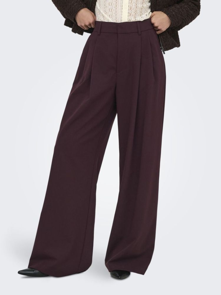 ONLSONJA HW WIDE PLEAT PANT TL 184723 Fudge