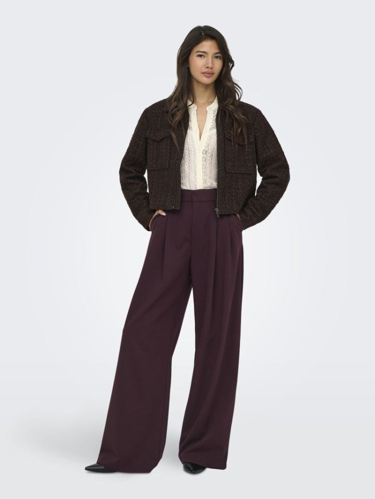 ONLSONJA HW WIDE PLEAT PANT TL 184723 Fudge