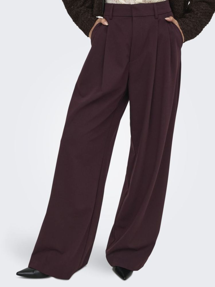 ONLSONJA HW WIDE PLEAT PANT TL 184723 Fudge