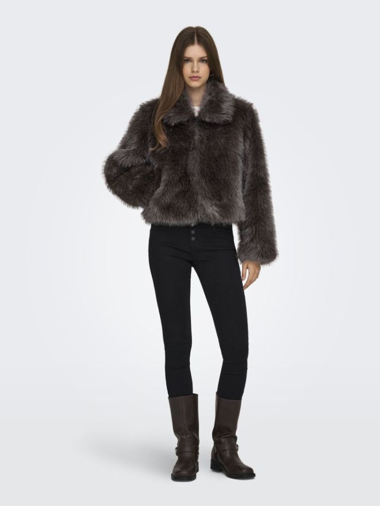 ONLMANNY FAUX FUR JACKET OTW N 244915 Chocolat