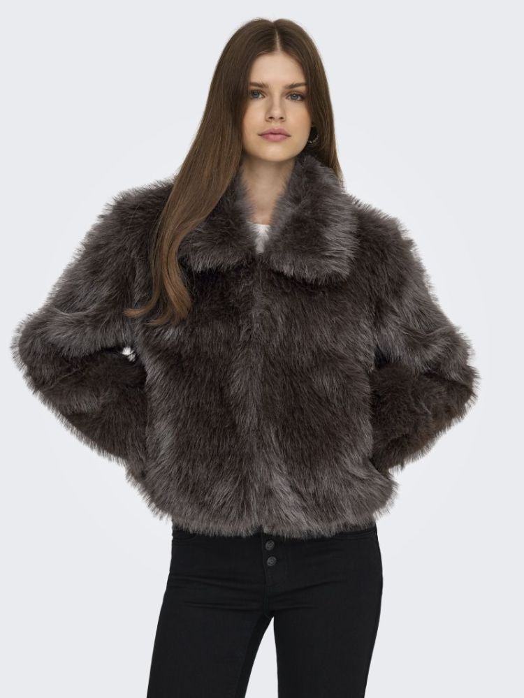 ONLMANNY FAUX FUR JACKET OTW N 244915 Chocolat