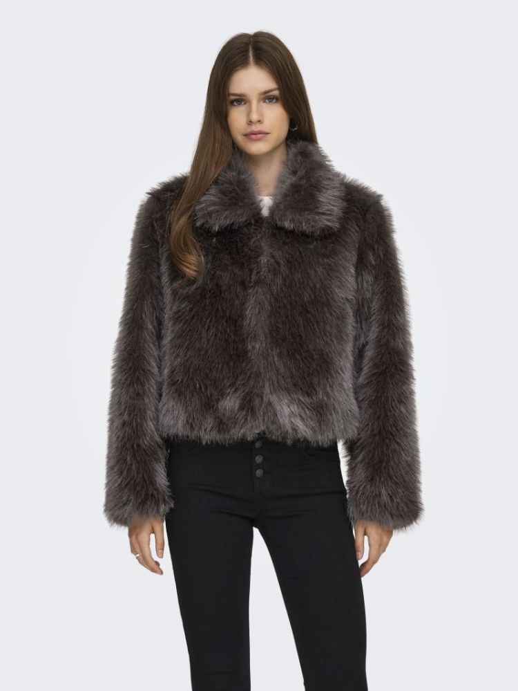 ONLMANNY FAUX FUR JACKET OTW N 244915 Chocolat