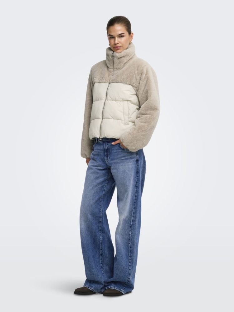 ONLWANJA FUR PUFFER MIX JACKET 201511 Moonbeam