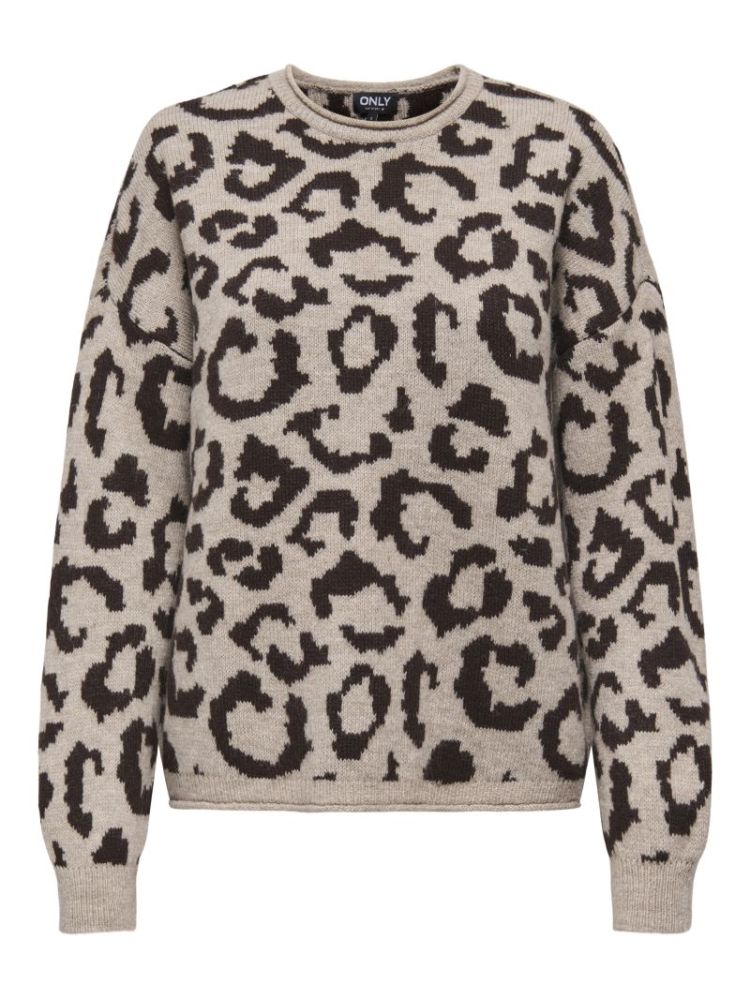 ONLJADE ANIMAL LS O-NECK KNT N 185600017 Strin