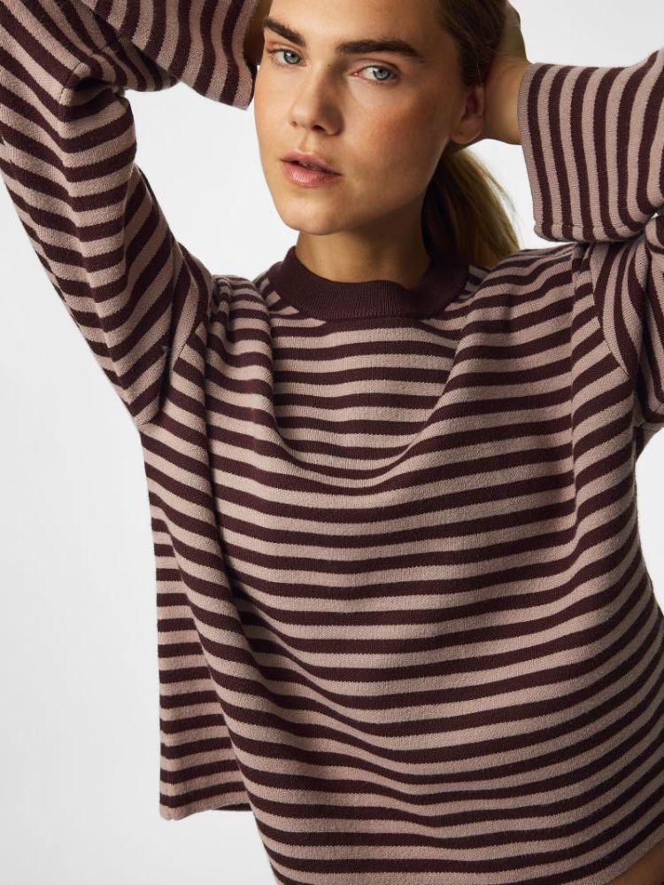 PCJASSY LS O-NECK KNIT NOOS BC 302664003 Hot F