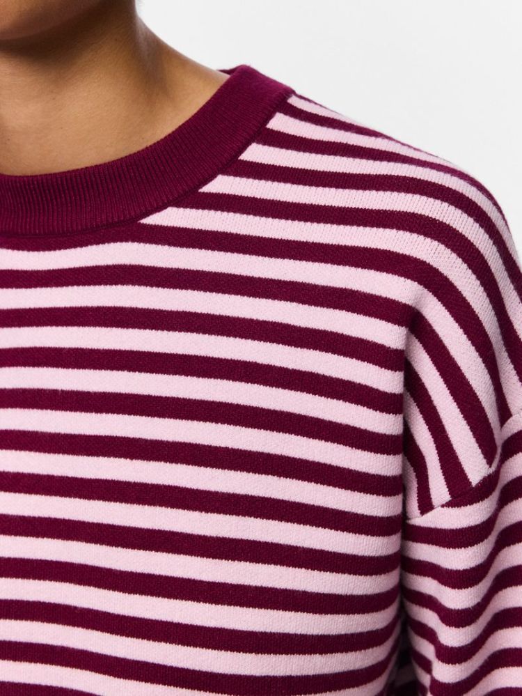 PCJASSY LS O-NECK KNIT NOOS BC 286255012 Raspb