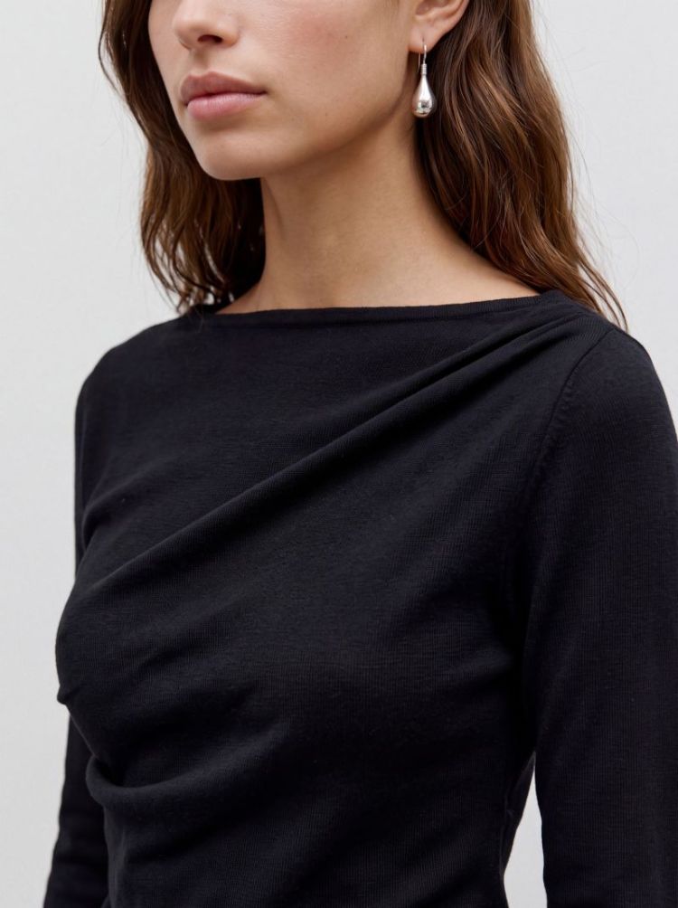 VMSOFINE KNIT LS BOATNECK PULL 177868 Black
